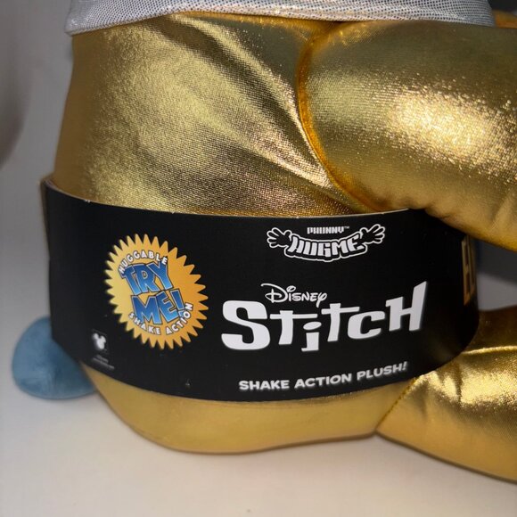 Disney STITCH ELVIS SHAKE Gold Suit Plush Lilo & Stitch Hug Me KidRobot - Picture 6 of 8